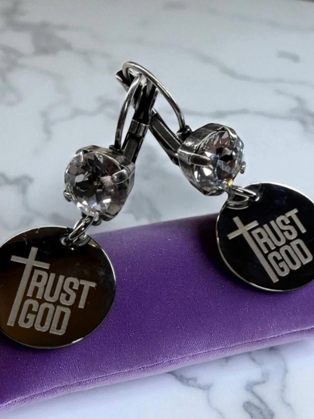Trust God Dangle Earrings